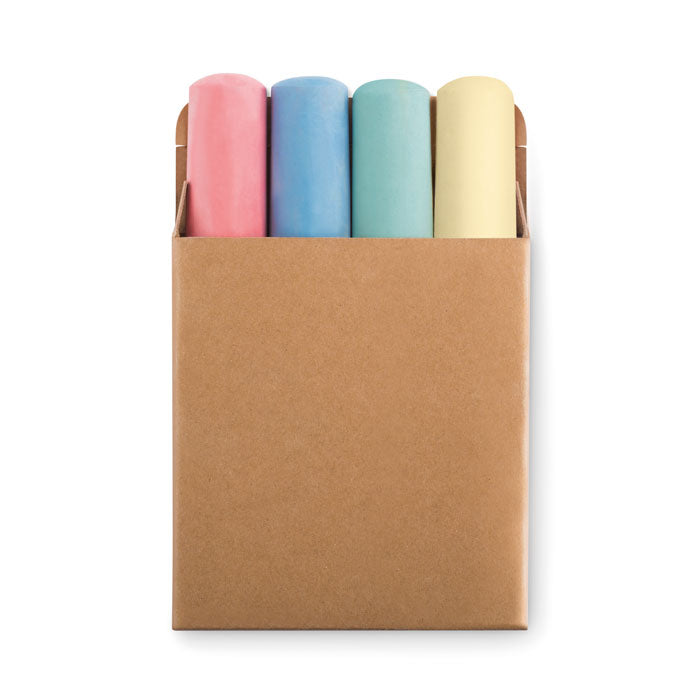 Branded 4 Coloured Chalk Sticks without branding