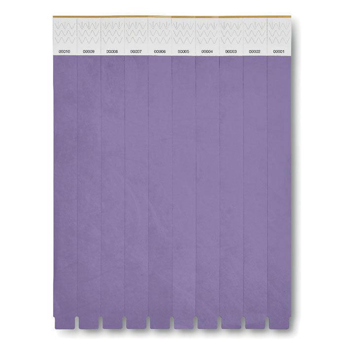 Branded Paper Wristbands in Purple