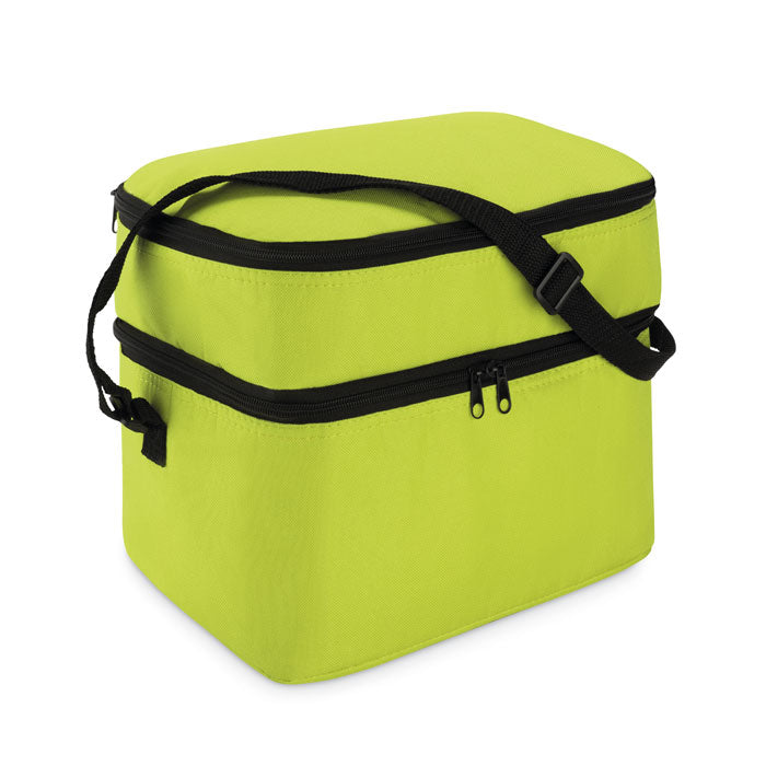 Branded Cooler Bag with 2 Compartments in Green