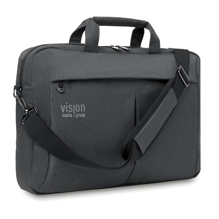 Branded Laptop Bag in 2 Tone 360D in Grey