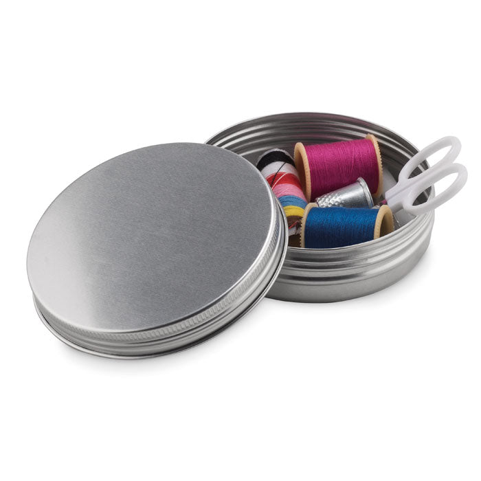 Branded Sewing Kit in Tin Box without branding