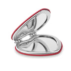 Branded Heart PU Double Mirror