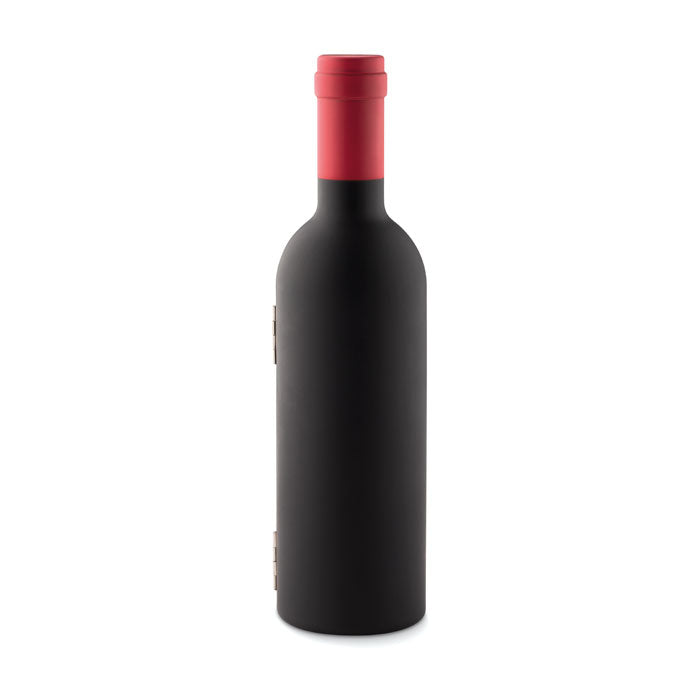 Branded Bottle Shaped Wine Set with Magnetic Closure