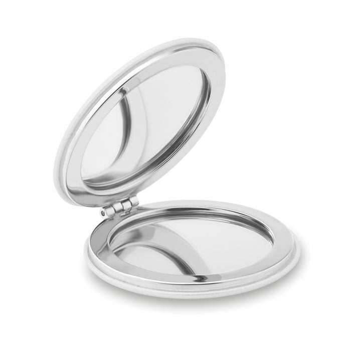 Branded Round PU Double Mirror