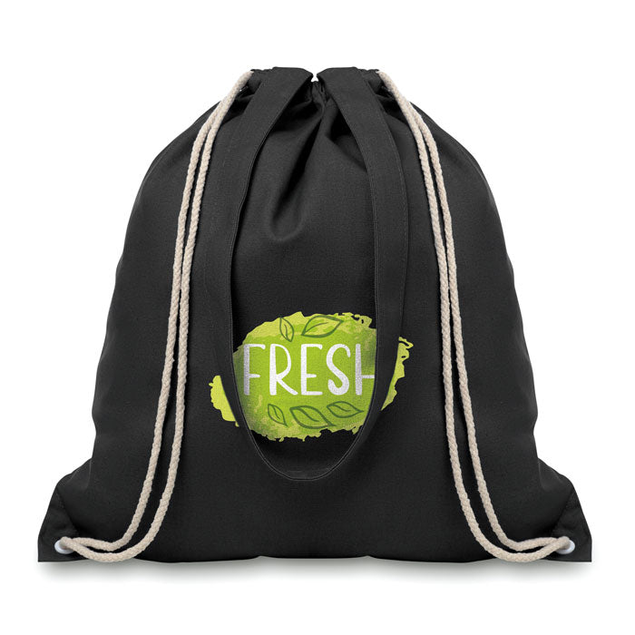 Branded Canvas 2 Function Bag 220gsm in Black