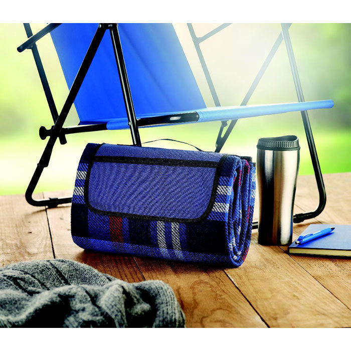 Branded Acrylic Picnic Blanket in use