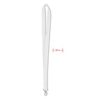 Branded 20mm Lanyard with Metal Hook in White
