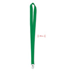 Branded 20mm Lanyard with Metal Hook in Green