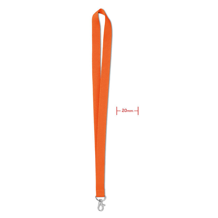 Branded 20mm Lanyard with Metal Hook in Orange