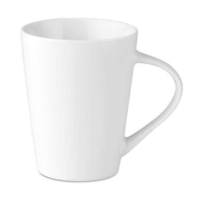 Branded porcelain conic mug