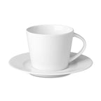 Branded cappuccino cup and saucer