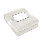 Branded Flannel Fleece Blanket 280gsm in Brown