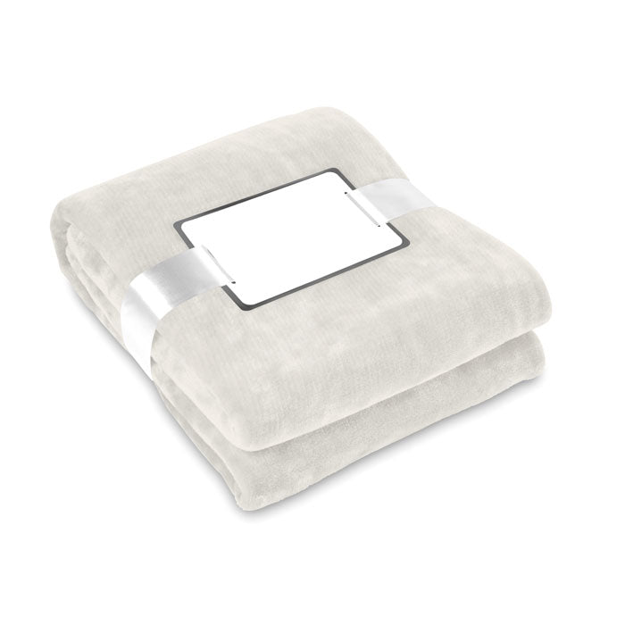 Branded Flannel Fleece Blanket 280gsm in Brown