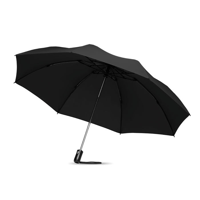Branded Foldable Reversible Umbrella in Black