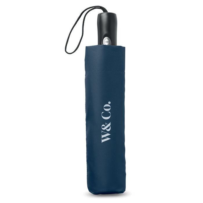 Branded Foldable Reversible Umbrella in Blue