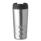 Branded steel travel cup, alternate view