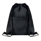 Branded 210D Polyester Drawstring Bag in Black