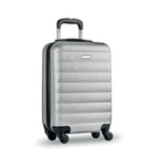 Branded Hard Trolley 35 x 22 x 53cm in Silver