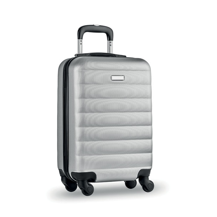 Branded Hard Trolley 35 x 22 x 53cm in Silver