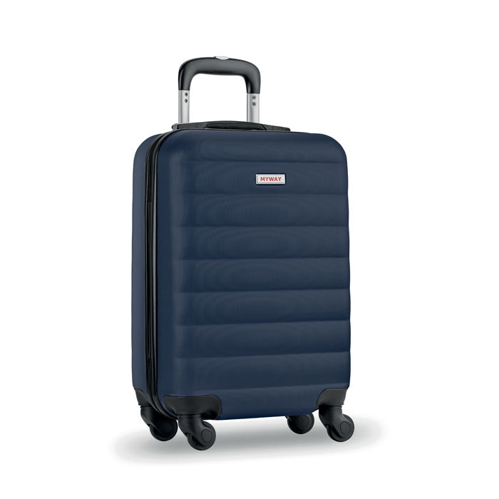 Branded Hard Trolley 35 x 22 x 53cm in Blue