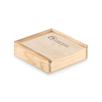 Branded Cards and Dice Set in Wooden Box without branding