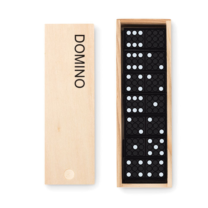 Branded Domino Set in Wooden Box without branding
