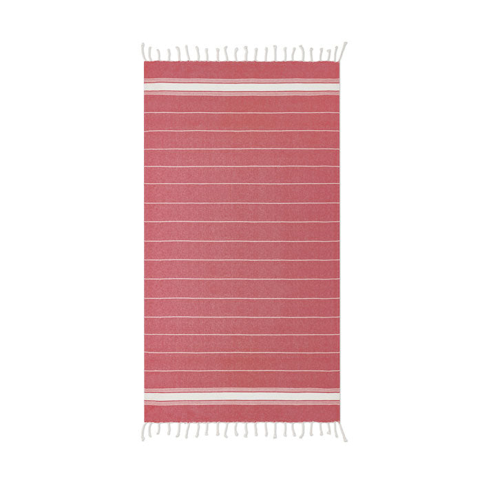 Branded Cotton Beach Towel 180gsm in Red