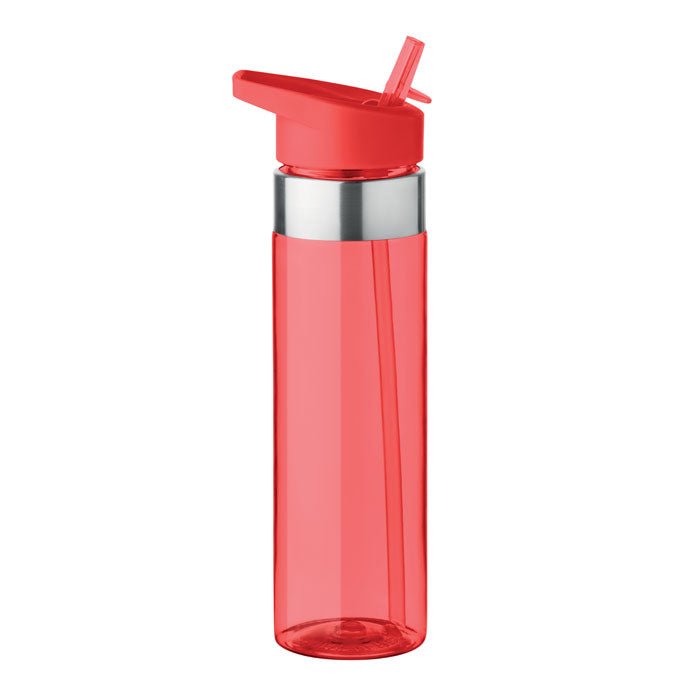Branded Tritan Bottle with Foldable Mouthpiece in Red