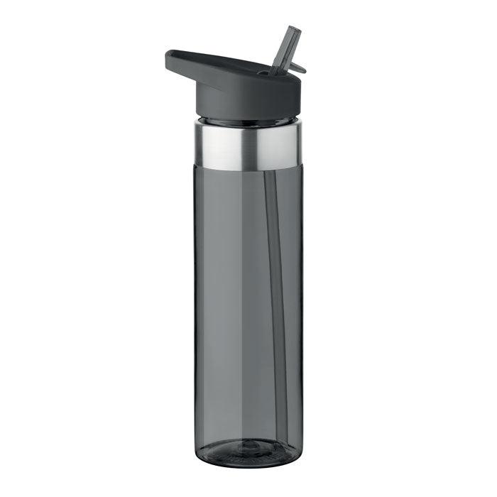 Branded Tritan Bottle with Foldable Mouthpiece in Grey