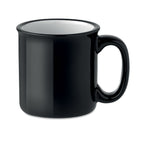 Branded Vintage Style Mug - 240ml in Black