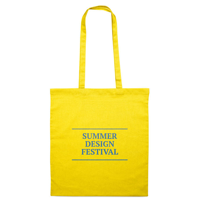 Branded Cotton Shopping Bag 140gsm 38 x 42cm in Yellow