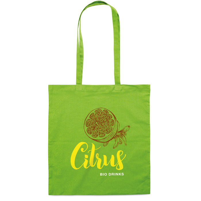 Branded Cotton Shopping Bag 140gsm 38 x 42cm in Green