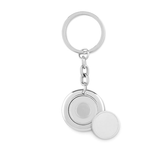 Branded Metal Key Ring with Trolley Token