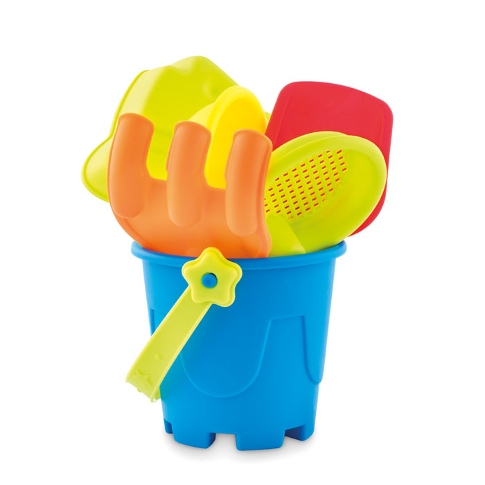 Branded Kids Sand Bucket and Beach Toy Set without branding