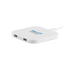 Branded Wireless Charging Pad with 2 Port USB Hub