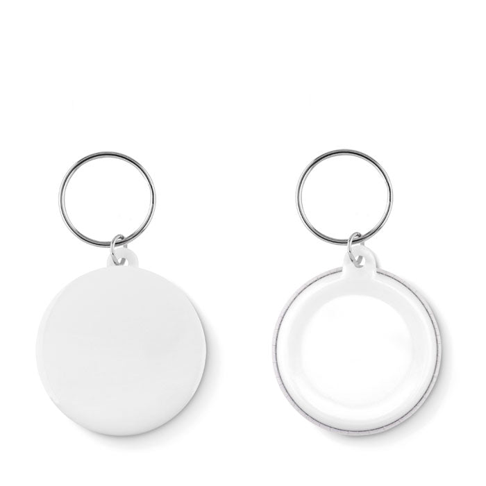 Branded Small Pin Button Key Ring without branding