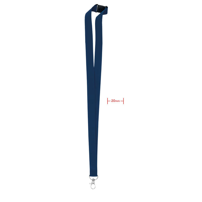 Branded 20mm Lanyard with Safety Breakaway in Blue
