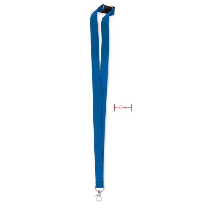 Branded 20mm Lanyard with Safety Breakaway in Blue
