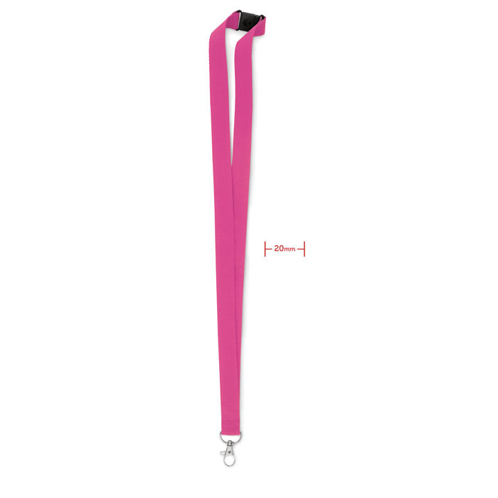 Branded 20mm Lanyard with Safety Breakaway in Pink