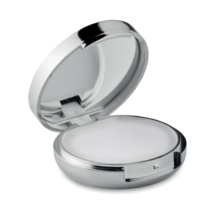 Branded Mirror Lip Balm in Silver