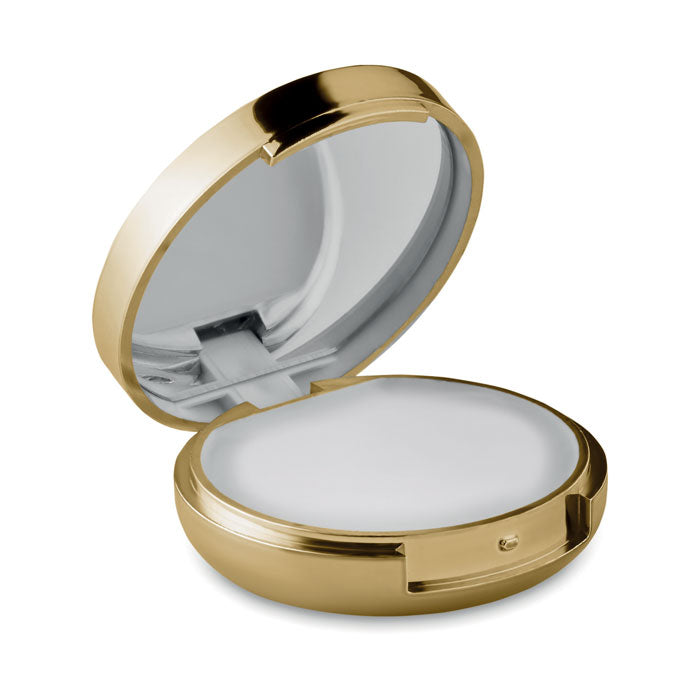 Branded Mirror Lip Balm in Gold