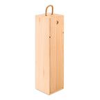 Branded Paulownia Wood Wine Box with Cord Handle