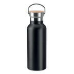 Branded Stainless Steel and bamboo Water Bottle