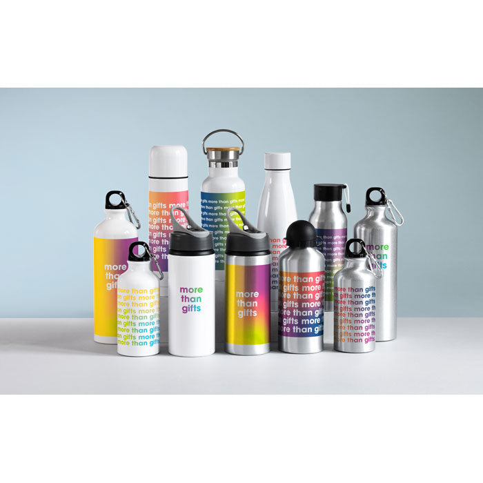 Branded Stainless Steel and Bamboo Water Bottle without branding