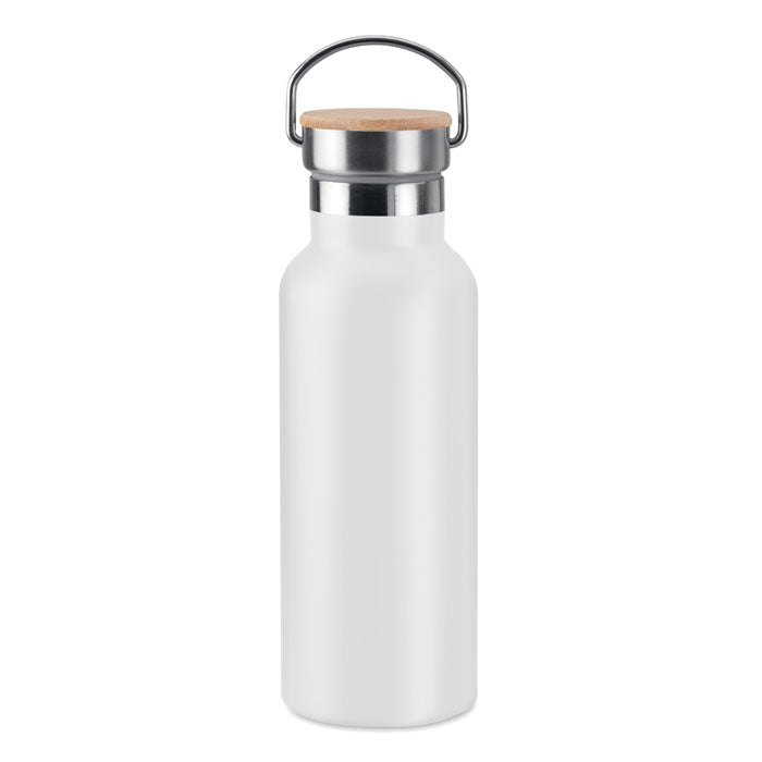 Branded Stainless Steel and Bamboo Water Bottle