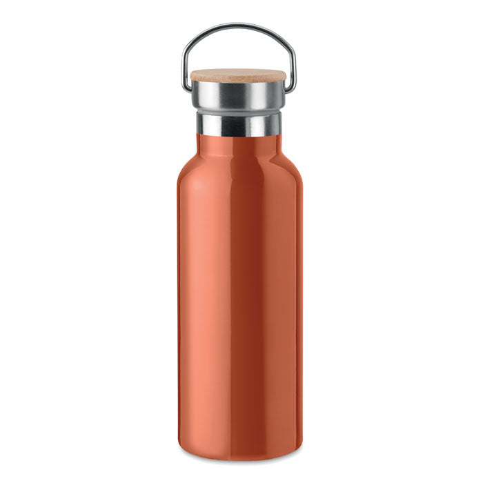Branded Stainless Steel and Bamboo Water Bottle