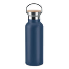 Branded Stainless Steel and Bamboo Water Bottle