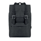 Branded Backpack in 600D Polyester in Black