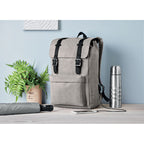 Branded Backpack in 600D Polyester in use