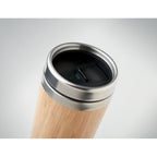 Branded bamboo cover flask, alternate view